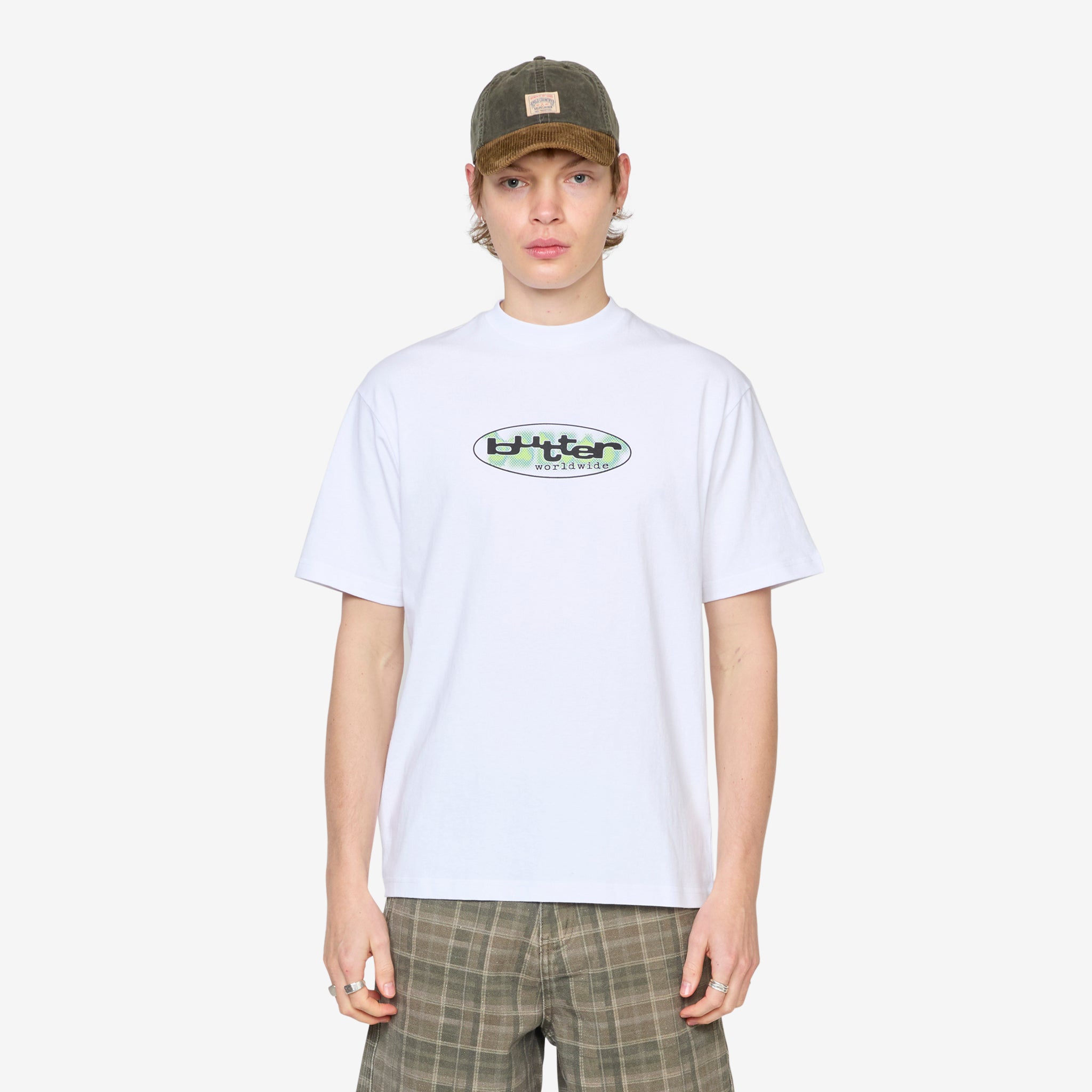 【BUTTER GOODS】 Vortex Tee, White Vortex T-Shirt White – Above The Clouds
