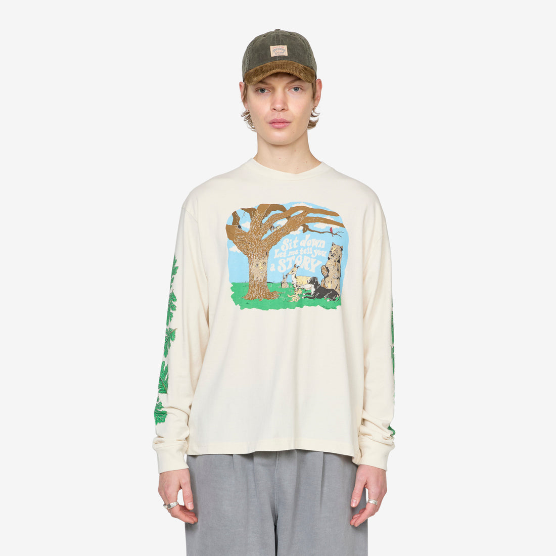 Grateful Longsleeve T-Shirt Ecru Tree Tales Tees