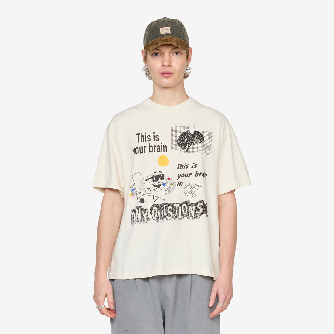 Grateful Short Sleeve T-Shirt Ecru Wish You Were Here Tees