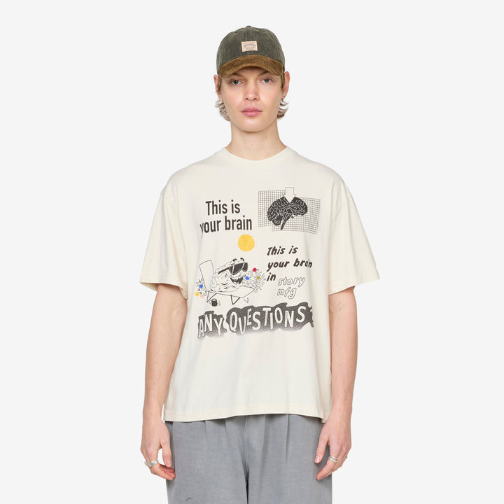 Grateful Short Sleeve T-Shirt Ecru Wish You Were Here Front