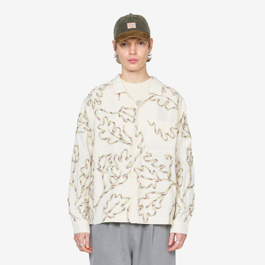 Greetings Longsleeve Shirt Sage Leaf Ribbon Shirts