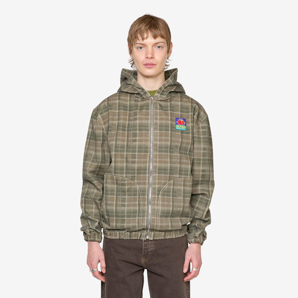 Work Jacket Washed Plaid Jackets