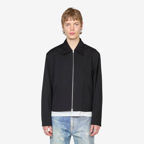 Mini Jacket Black Worsted Wool Jackets