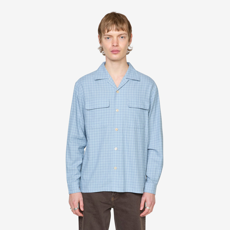 Pocket Shirt Blue Check Shirts