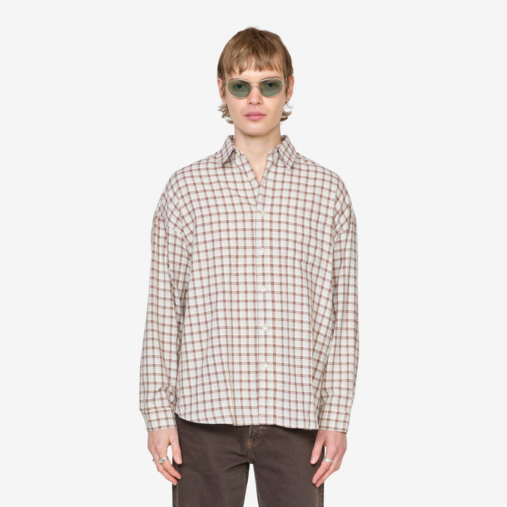 Stable Shirt Brown Check Front