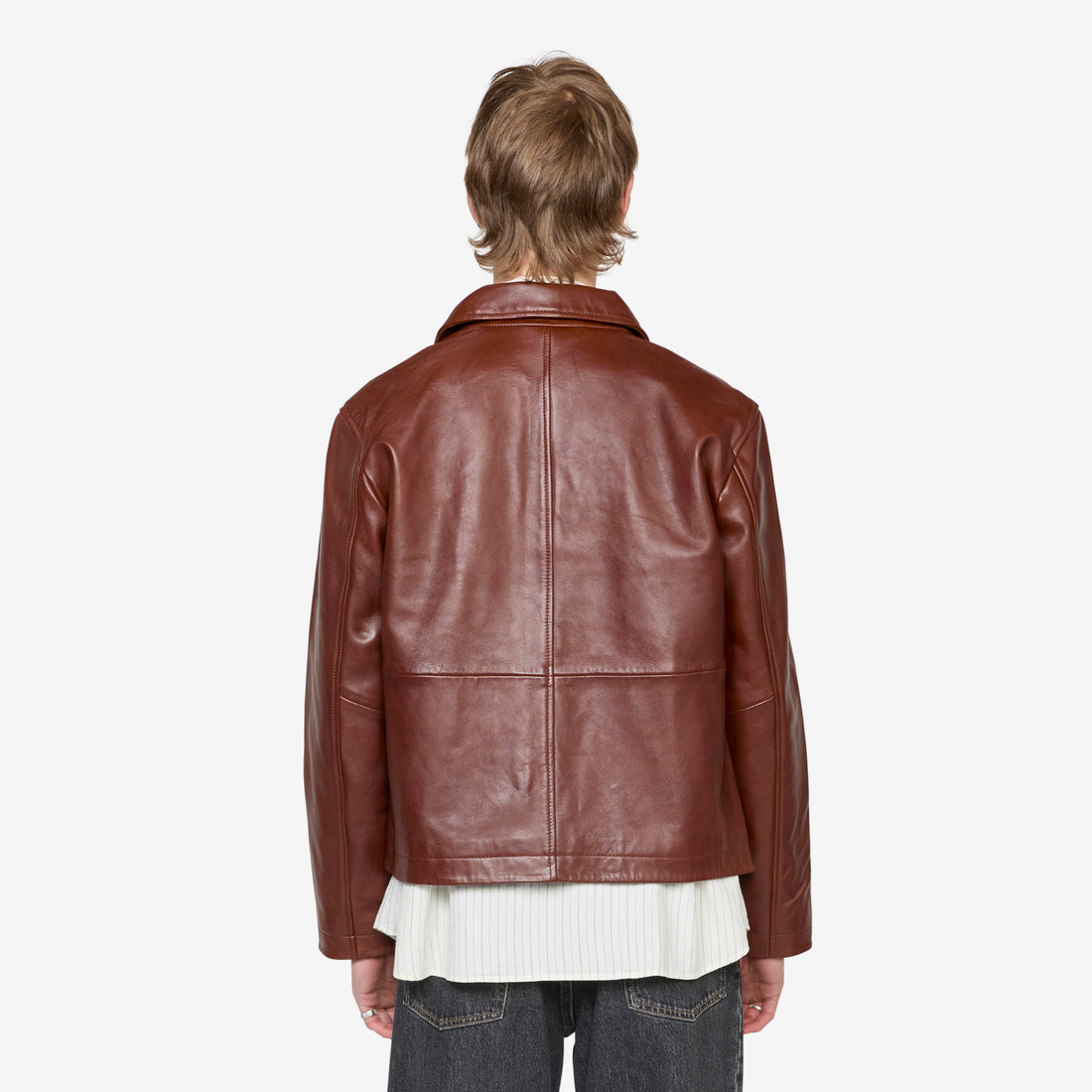 Short Leather Jacket Cognac Jackets