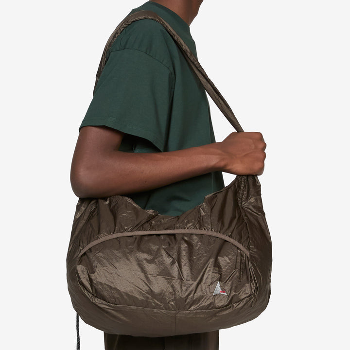 Laki Packable Knot Bag Taupe Brown Front