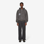 Plaid Masked Hoodie Brown