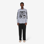 I'm Cross Graphic Poplin Longsleeve Shirt White | Blue
