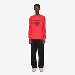 Reversible Barbed Love Temple Waffle Longsleeve T-Shirt Red