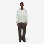 Bee Sun Faded Organic Waffle Zip Up Hoodie Dirty White
