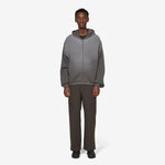 Bee Sun Faded Organic Waffle Zip Up Hoodie Graphite