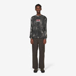 Fuzzy Print Long Sleeve Fuzzy Brown