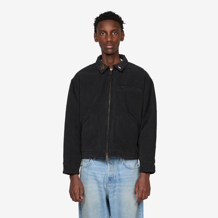 Corduroy Work Jacket Vintage Black Front