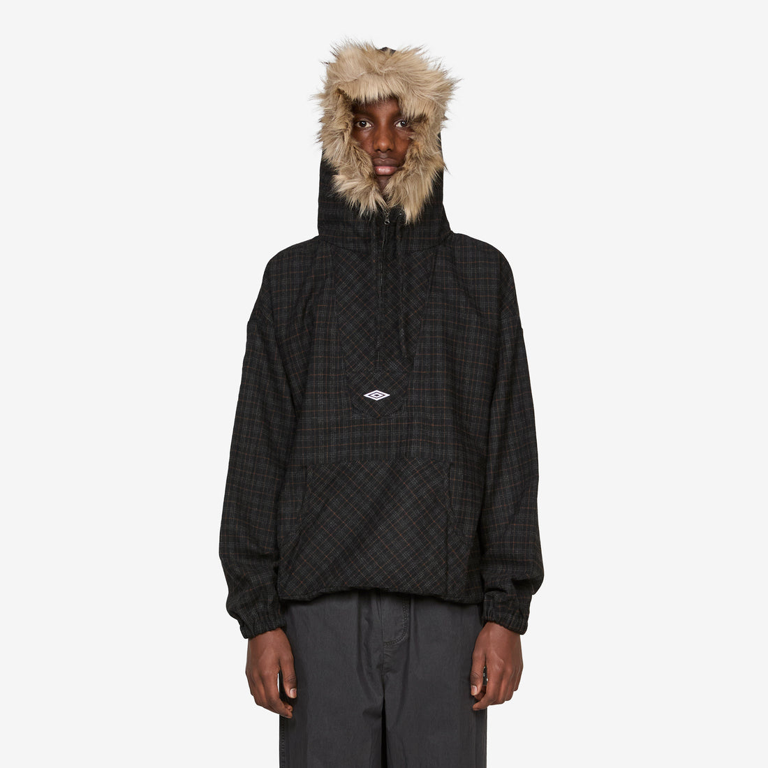 Flannel Fur Anorak Dark Brown Jackets