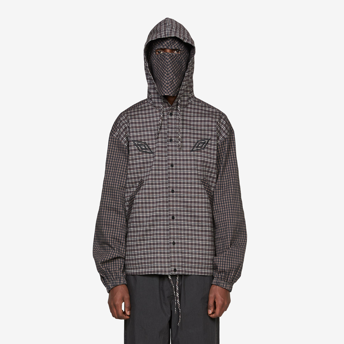 Double Plaid Jacket Dark Brown Jackets