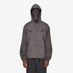 Double Plaid Jacket Dark Brown
