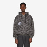 Plaid Masked Hoodie Brown