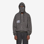 Plaid Masked Hoodie Brown