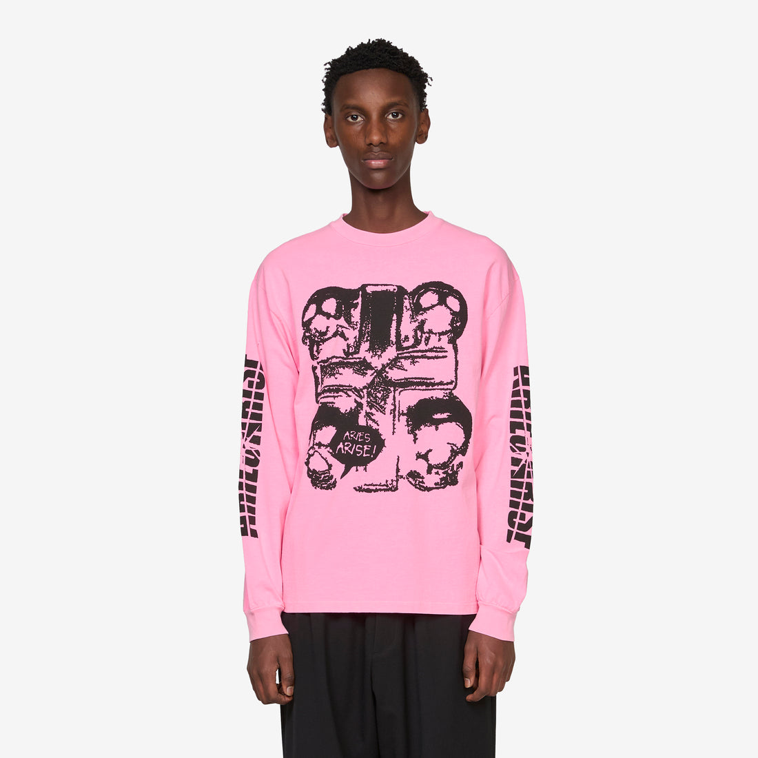 Faded I'm Cross Longsleeve T-Shirt Fluoro Pink Tees