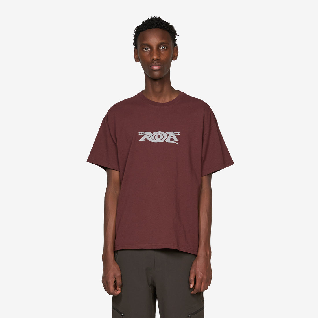 Two Snakes Reflective T-Shirt Burgundy Tees