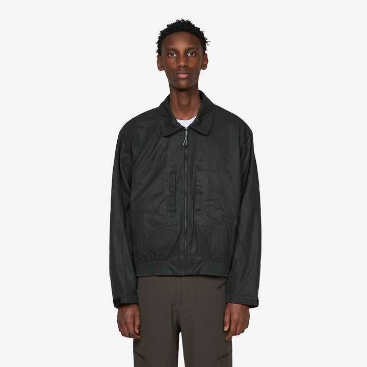 Pilot Waxed Canvas Jacket Dark Green Front