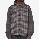 Double Plaid Jacket Dark Brown