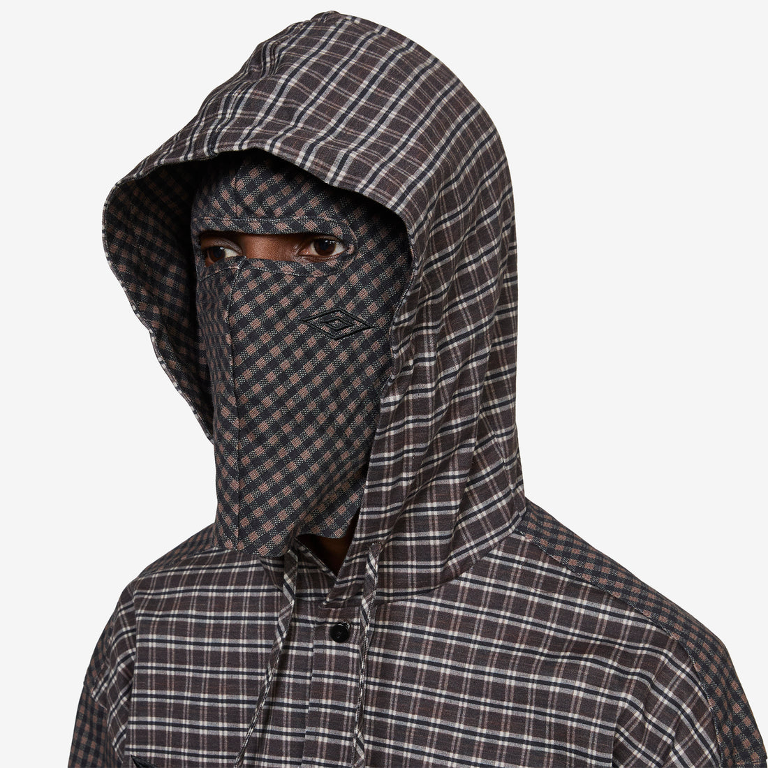 Double Plaid Jacket Dark Brown Jackets
