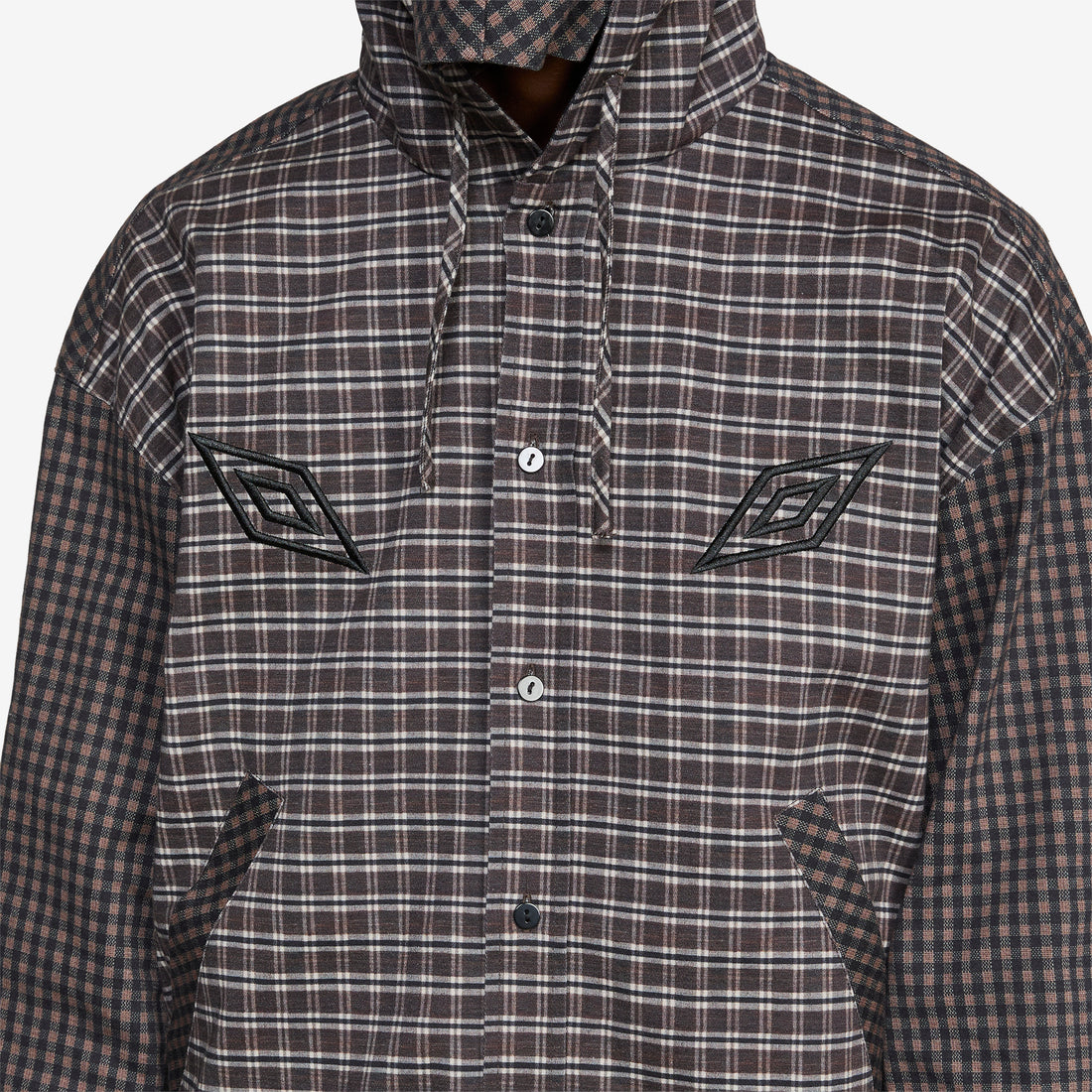 Double Plaid Jacket Dark Brown Jackets