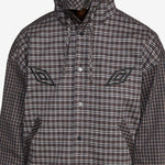 Double Plaid Jacket Dark Brown
