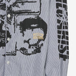 I'm Cross Graphic Poplin Longsleeve Shirt White | Blue