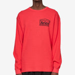 Reversible Barbed Love Temple Waffle Longsleeve T-Shirt Red
