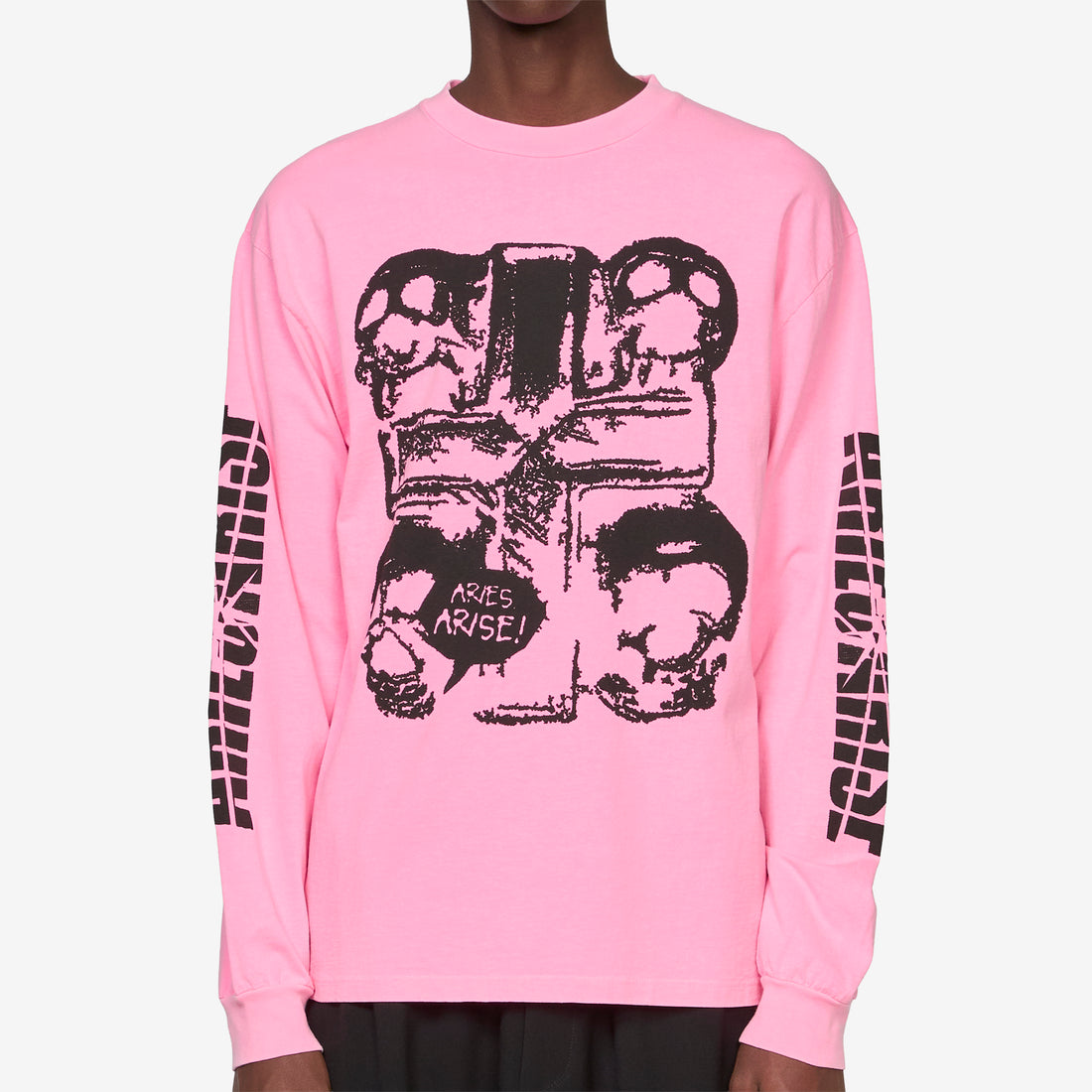 Faded I'm Cross Longsleeve T-Shirt Fluoro Pink Tees