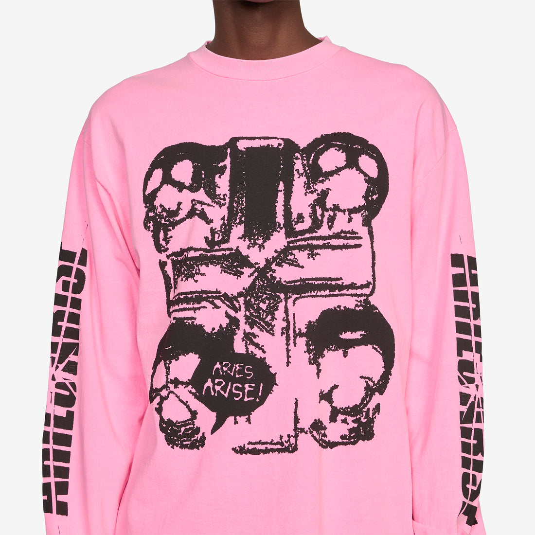 Faded I'm Cross Longsleeve T-Shirt Fluoro Pink Tees