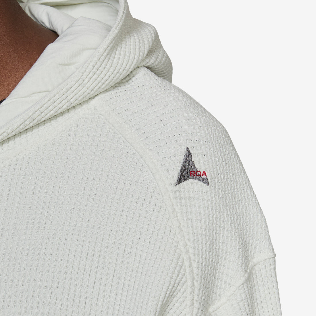Bee Sun Faded Organic Waffle Zip Up Hoodie Dirty White Jumpers