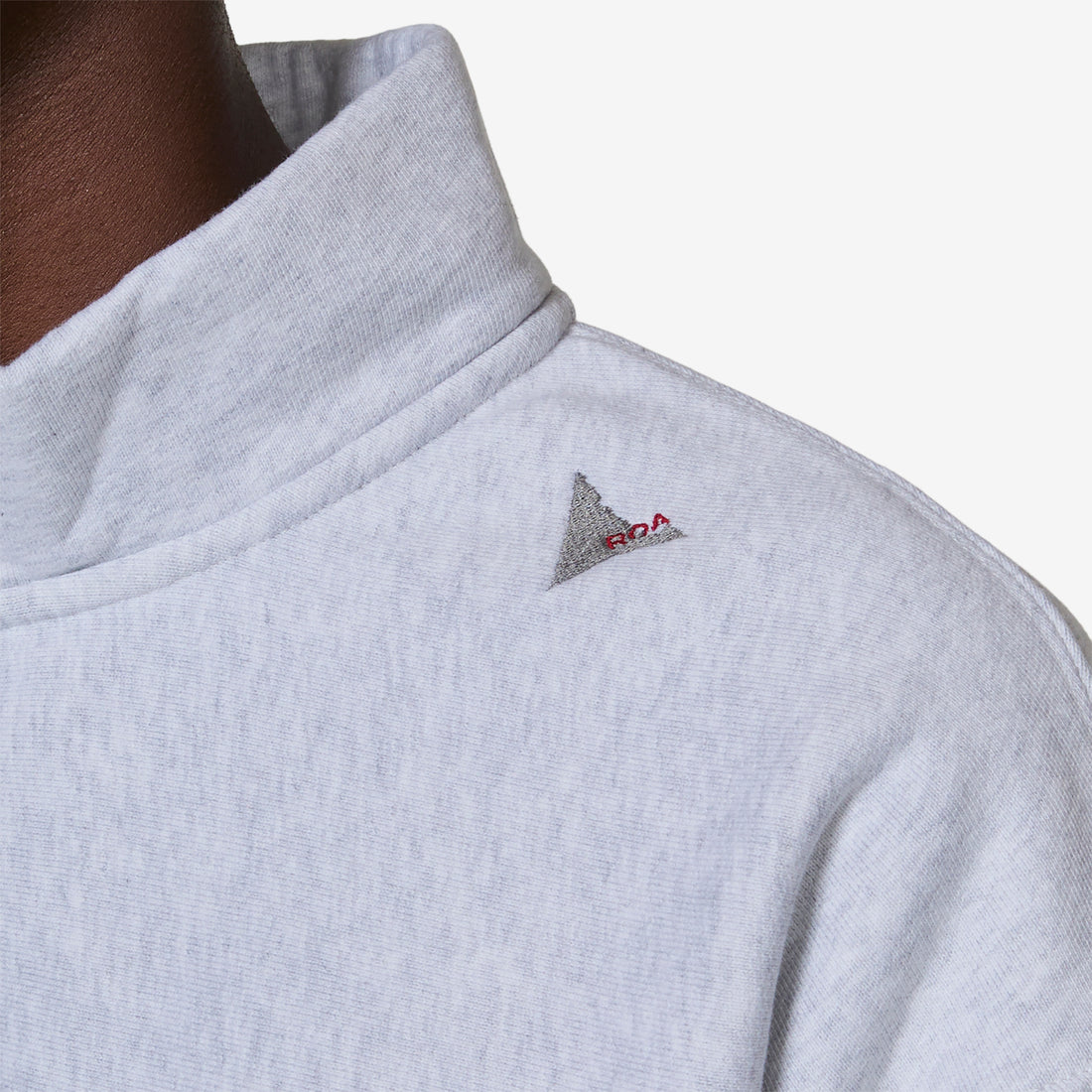 Logo Half Zip Sweater Light Grey Jumpers