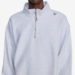 Logo Half Zip Sweater Light Grey