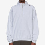 Logo Half Zip Sweater Light Grey