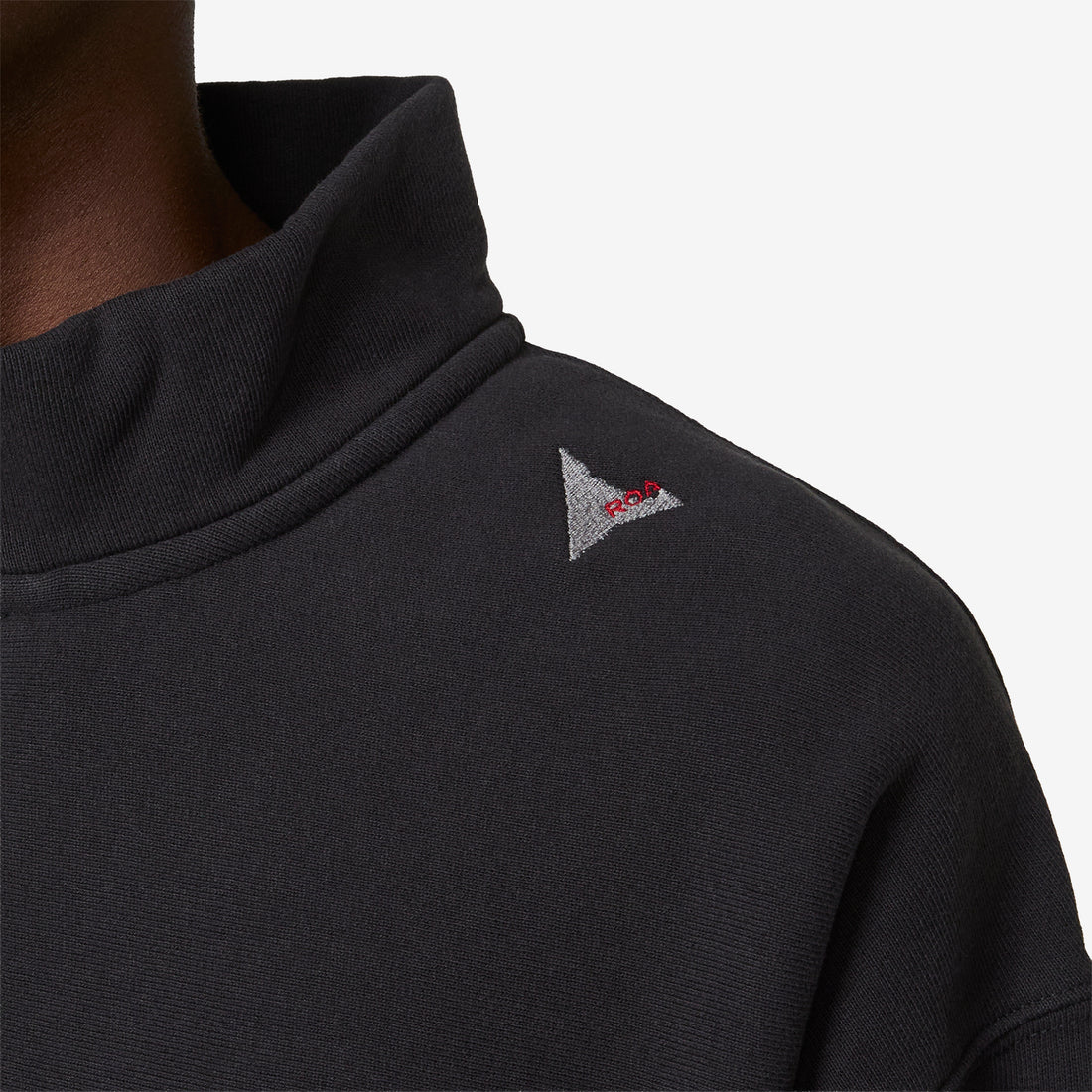 Logo Half Zip Sweater Washed Black Jumpers