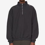 Logo Half Zip Sweater Washed Black