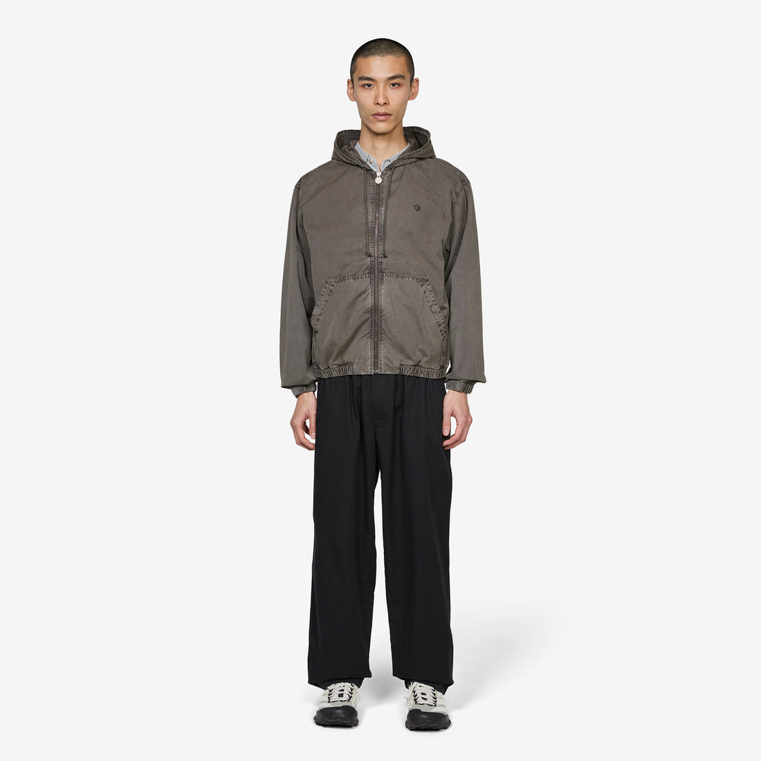 Hooded Nick Jacket Washed Grey Jumpers
