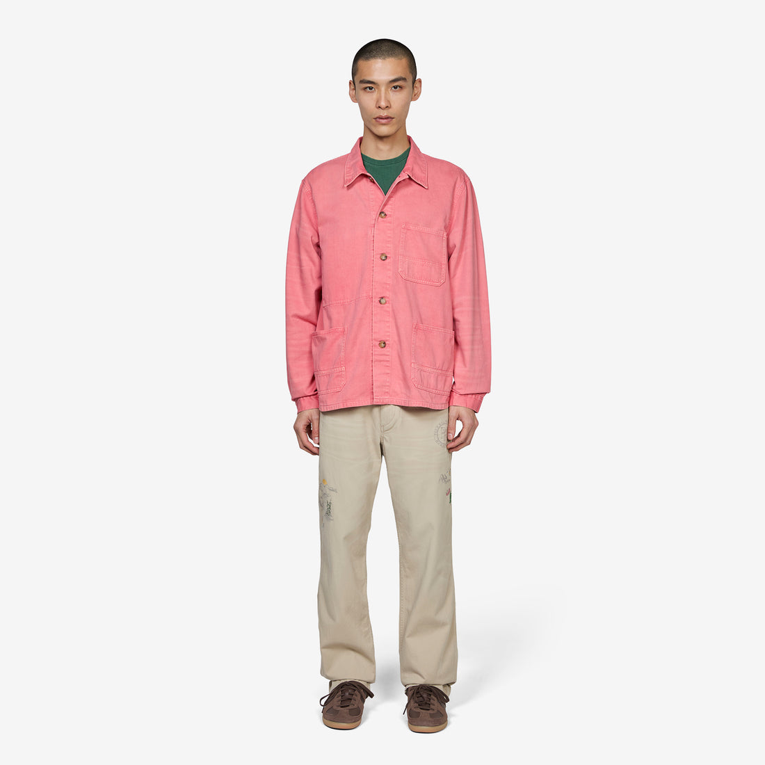 Montauk Chino Overshirt Faded Red Shirts