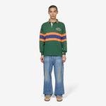 Vintage Embroidered Rugby Shirt Grass Green | Multi