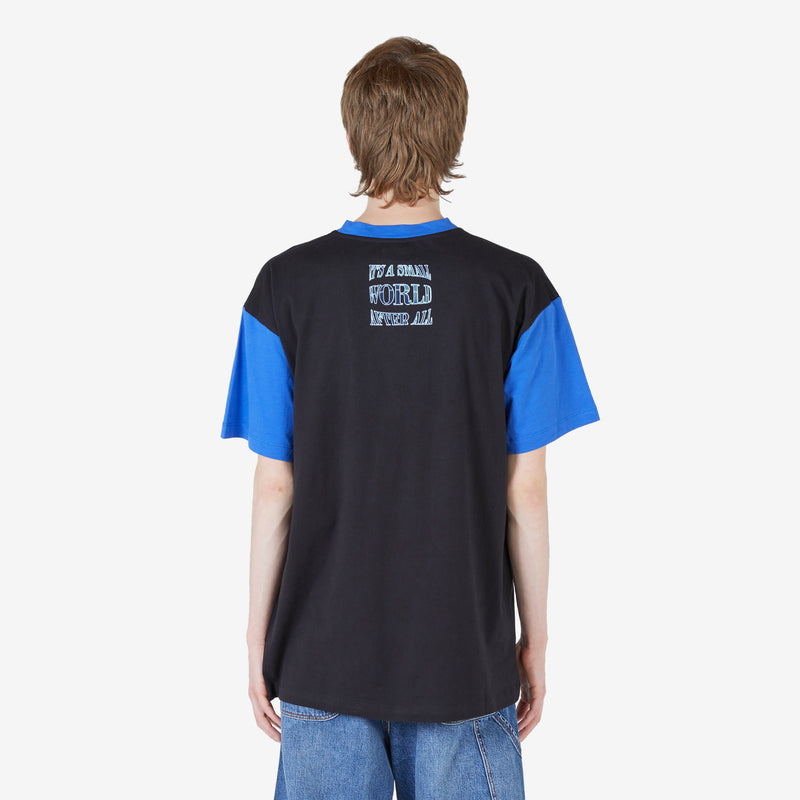 Unisex Small World Graphic T-Shirt Black Tees