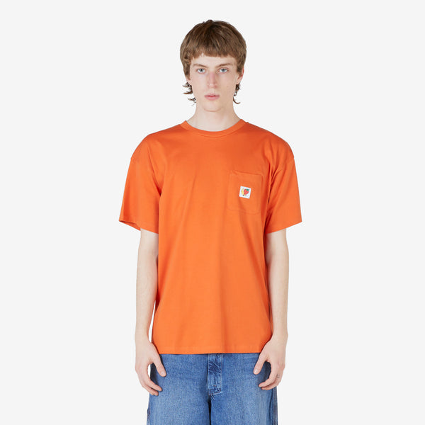 Unisex Logo Label T-Shirt Orange Tees