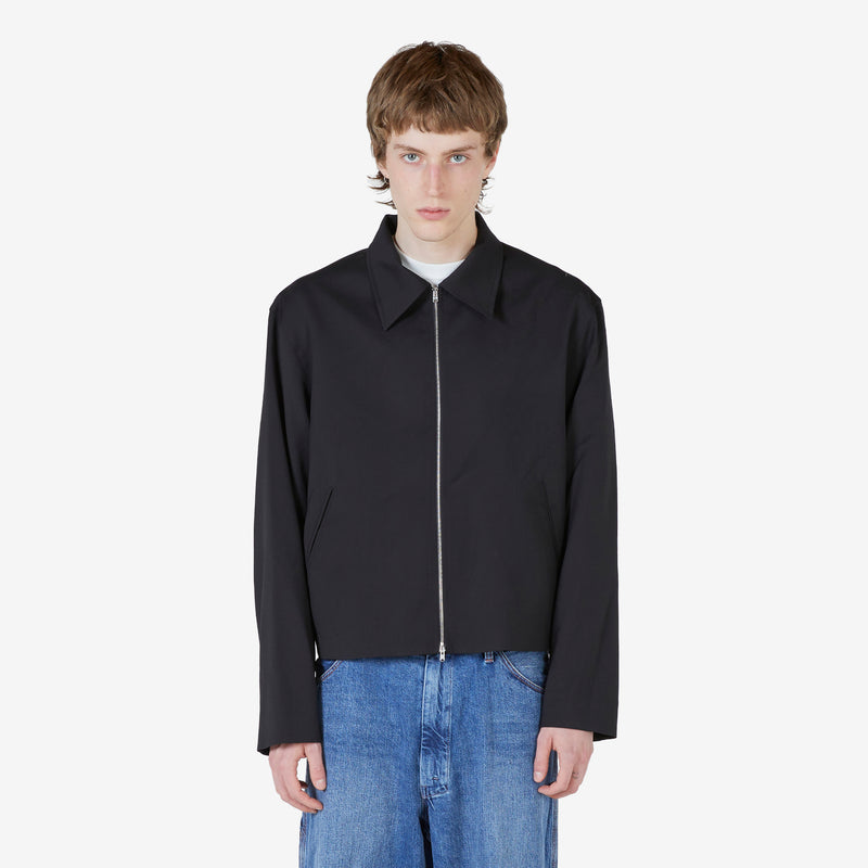 Mini Jacket Black Worsted Wool