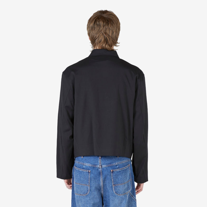 Mini Jacket Black Worsted Wool