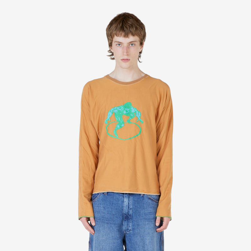 Hurt Lover Reversible T-Shirt Ivory Brown Tees