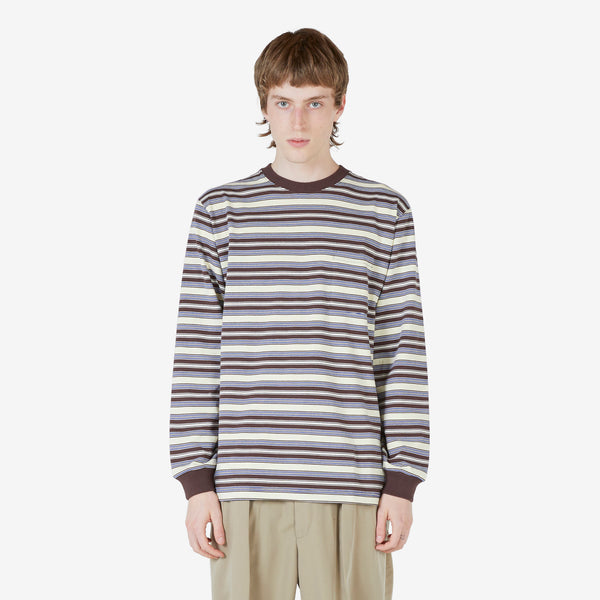 Pocket T-Shirt Multi Stripe Brown