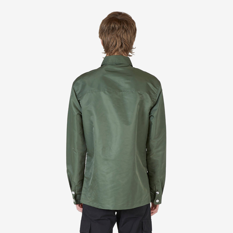 Nylon Camp Collar Shirt Army Green Shirts